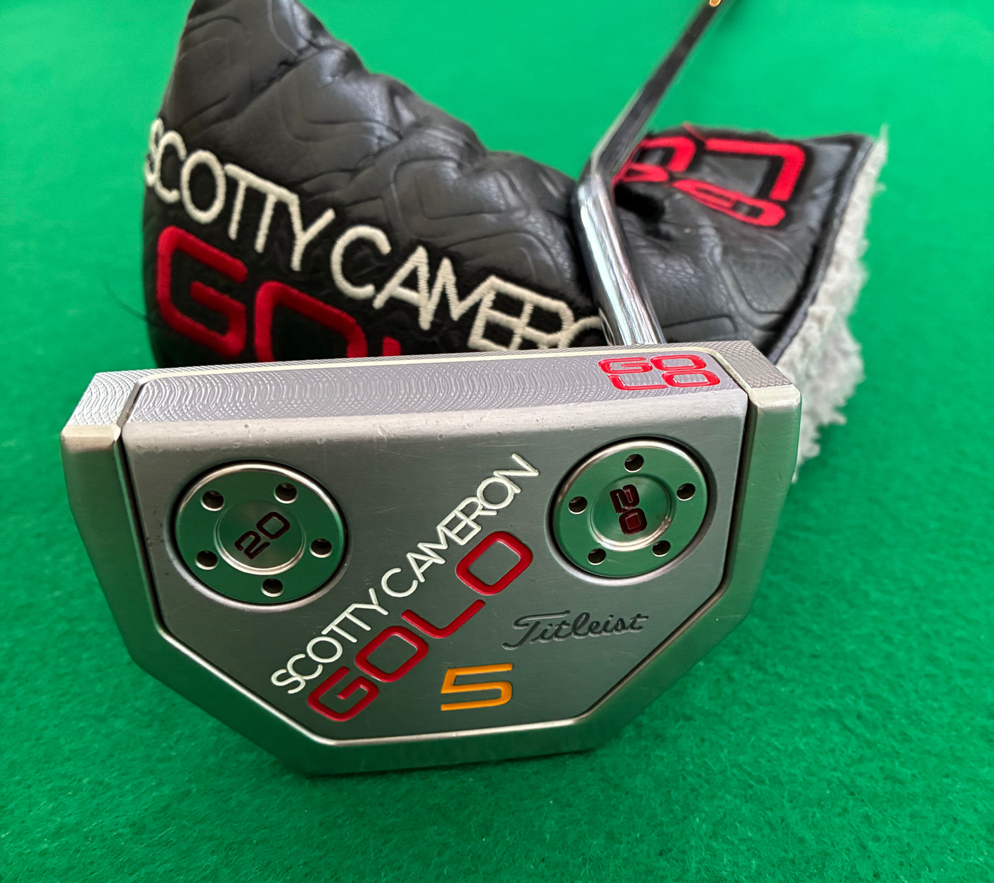 Scotty Cameron Golo 5 Putter 34" | 20g Weights | Studio Design Shaft | Brand New Iomic Green Grip | Great Condition