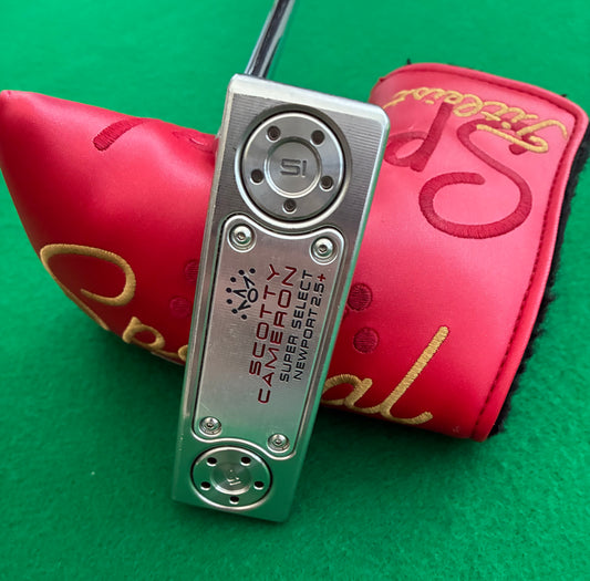 Scotty Cameron Super Select Newport 2.5+ Putter 35.5" | SuperStroke Flatso 2.0 Grip | 15g Weights | Extended Length