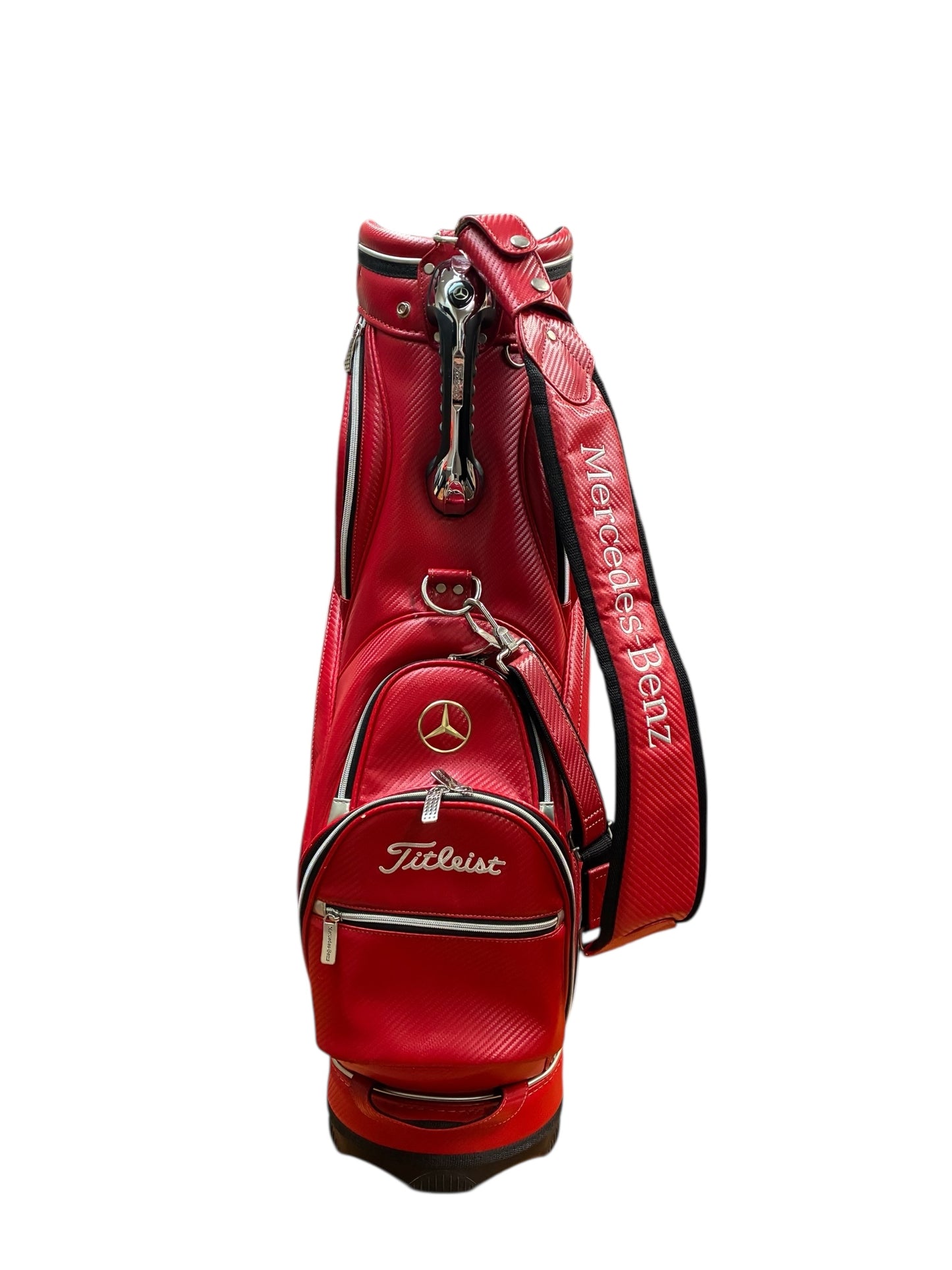 Limited Edition Mercedes-Benz Titleist Cart Bag - Race Car Red | 5 Dividers & Rain Cover