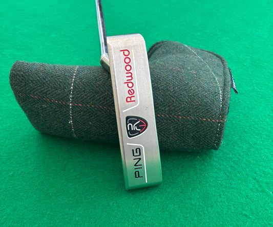 Ping Redwood 303SS Zing Putter 34" | Iomic Grip | Tweed Gimme Golf Headcover | Great Condition | Classic Design