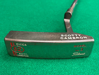 Scotty Cameron Circa 62 Model No. 3 Putter 35" - Heavy Shaft | Matador Red Grip | Original Headcover