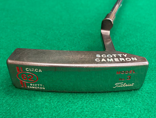 Scotty Cameron Circa 62 Model No. 3 Putter 35" - Heavy Shaft | Matador Red Grip | Original Headcover