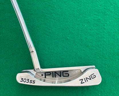 Ping Redwood 303SS Zing Putter 34" | Iomic Grip | Tweed Gimme Golf Headcover | Great Condition | Classic Design