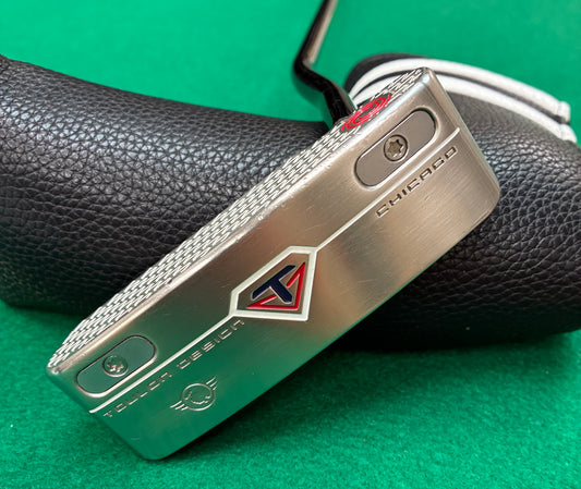 Tour Issue Toulon Design Chicago Putter 34" | LFC & St. Pats Stamping | New Lamkin Pistol Grip | New Leather Headcover | Great Condition